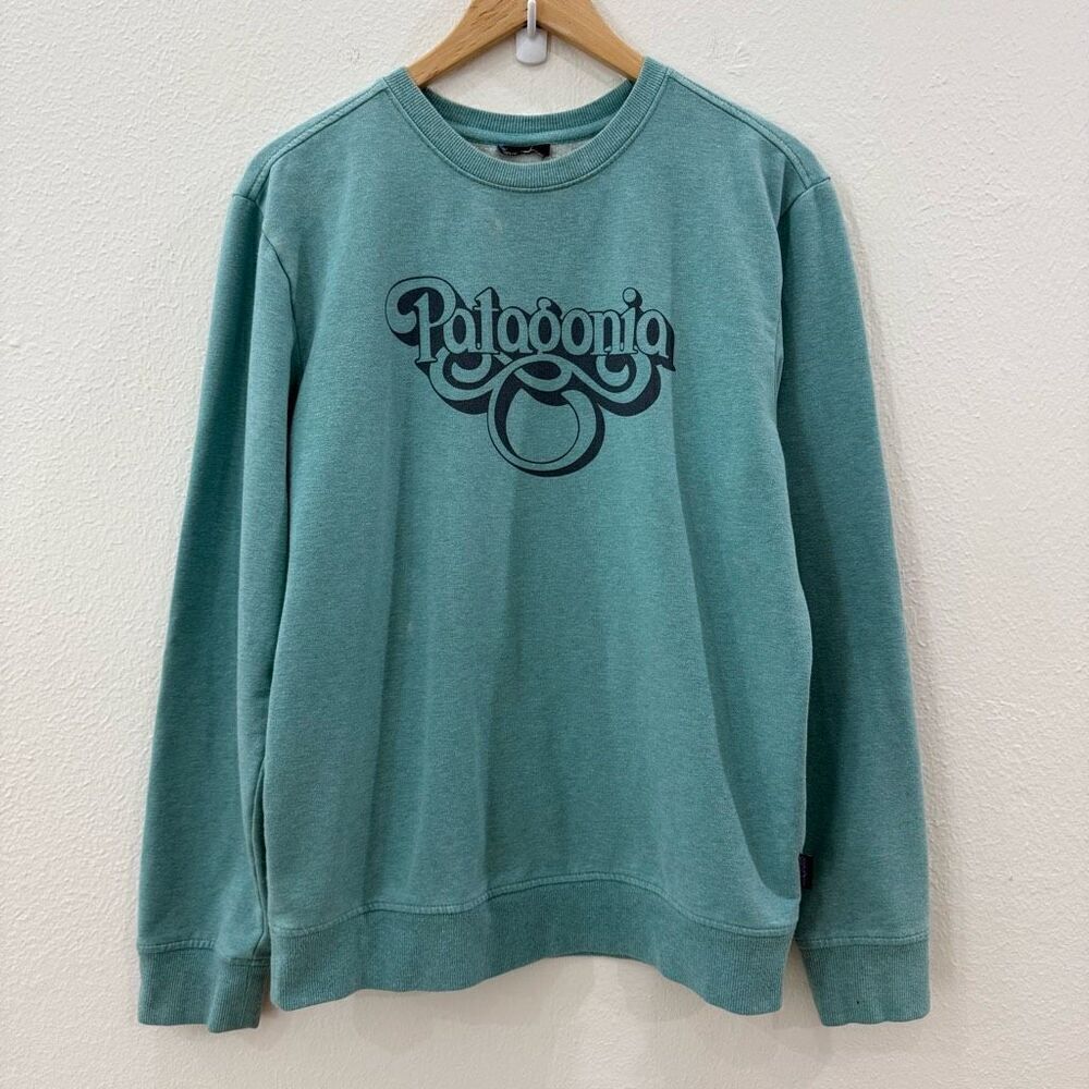 Patagonia Men’s Small Groovy Type Midweight Crewneck Pullover Sweatshirt